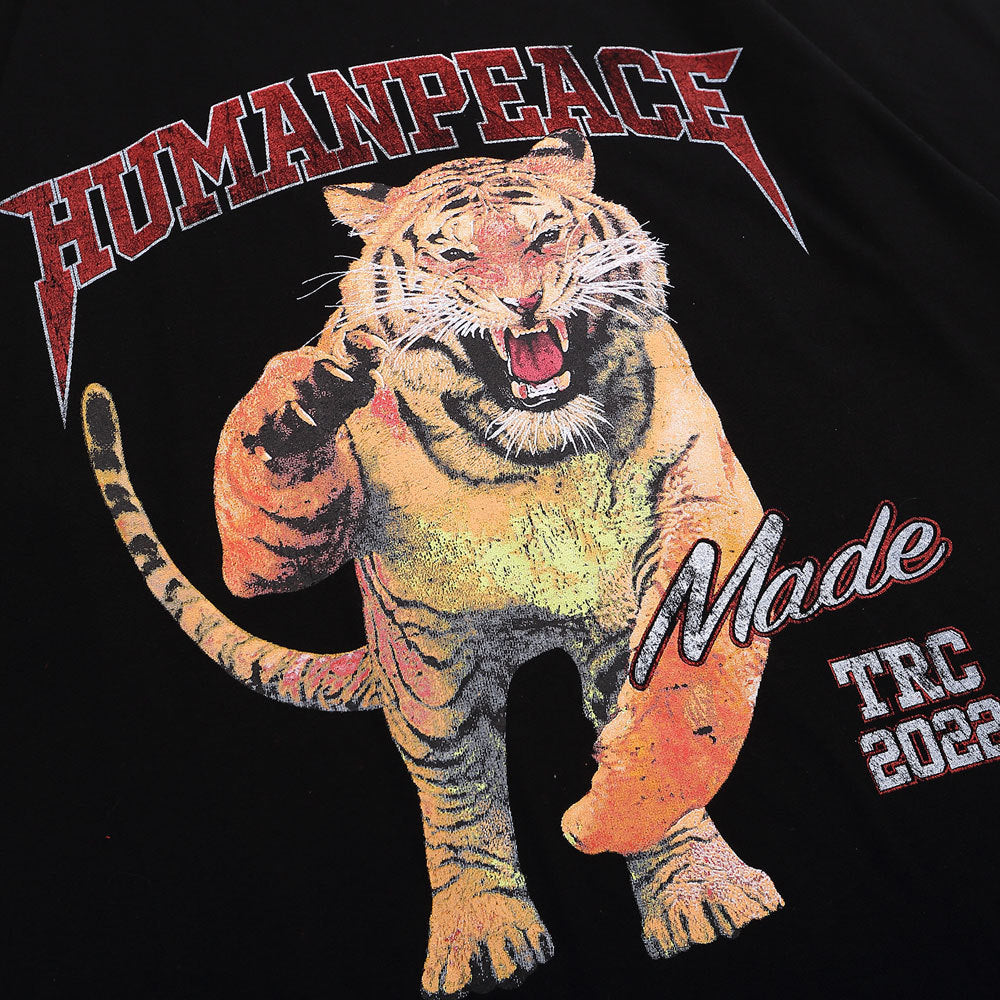 Mens Tiger Printed Oversized T-Shirt print