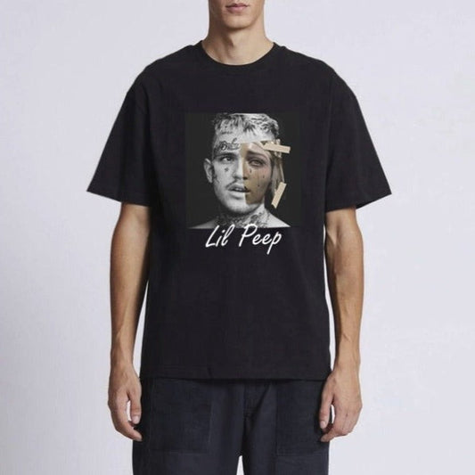 Men's Lil Peep Printed Oversized T-Shirt frontside with men