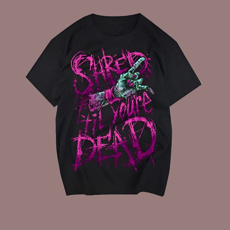 Men's Shred of the Dead Printed Oversized T-Shirt