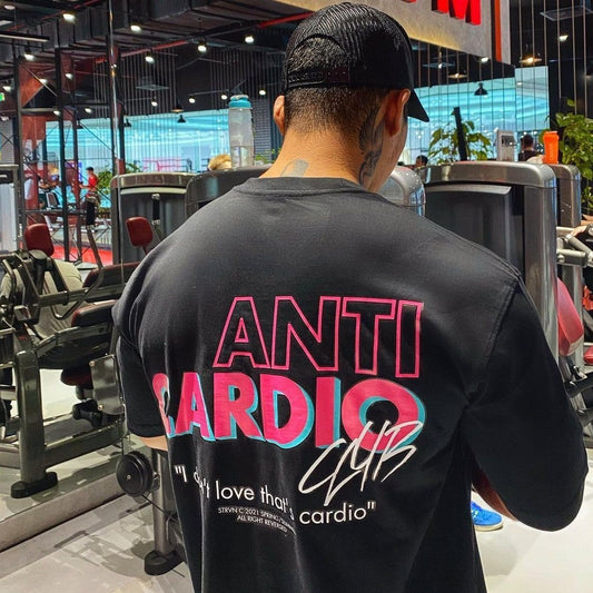 Men's Anti Cardio Club Oversized T-Shirt backside