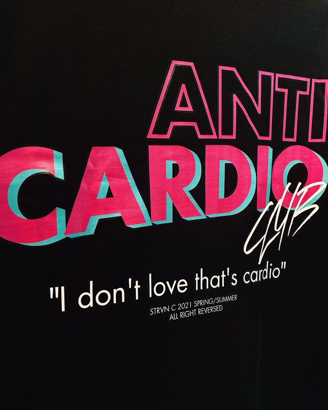 Men's Anti Cardio Club Oversized T-Shirt backside print