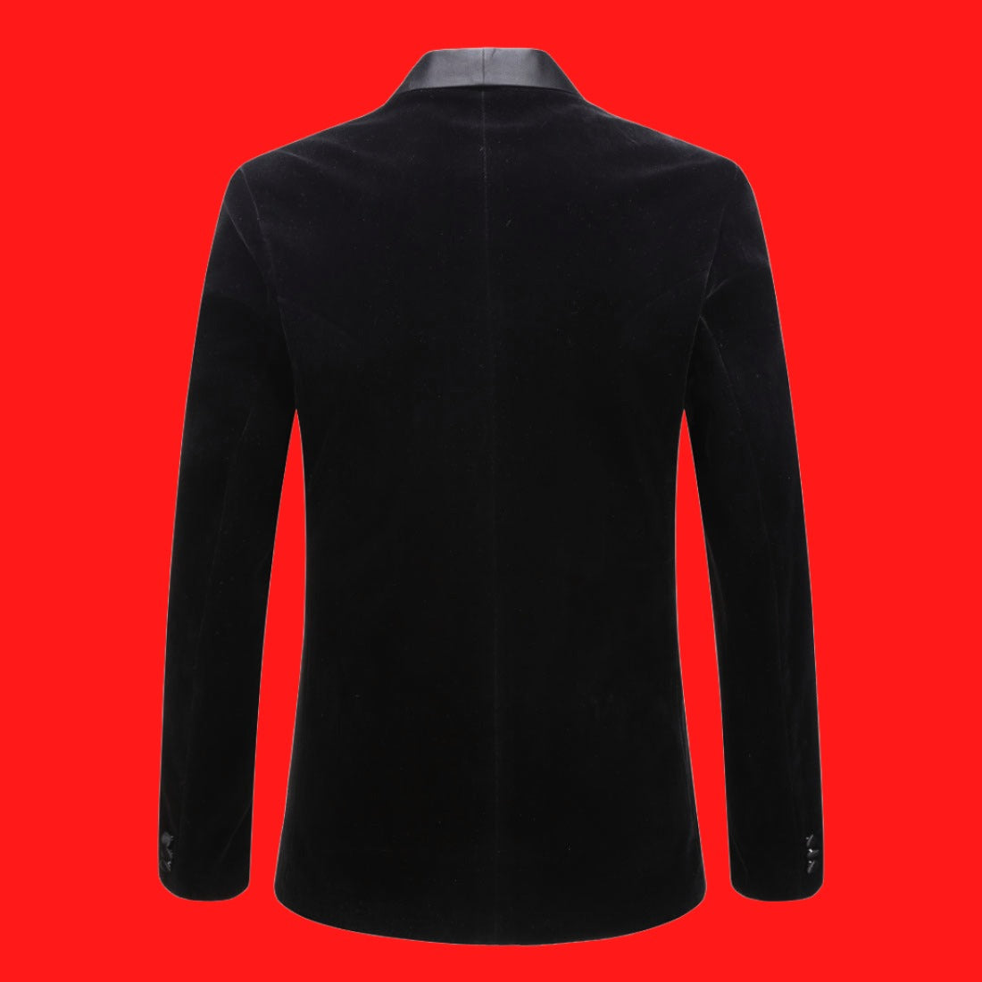 Men's Classic Velvet Blazer Jacket backside