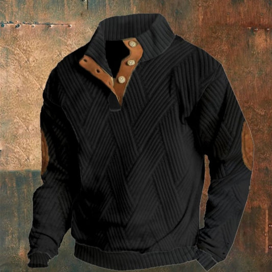 Men's Knit Pattern Oversized Sweatshirt