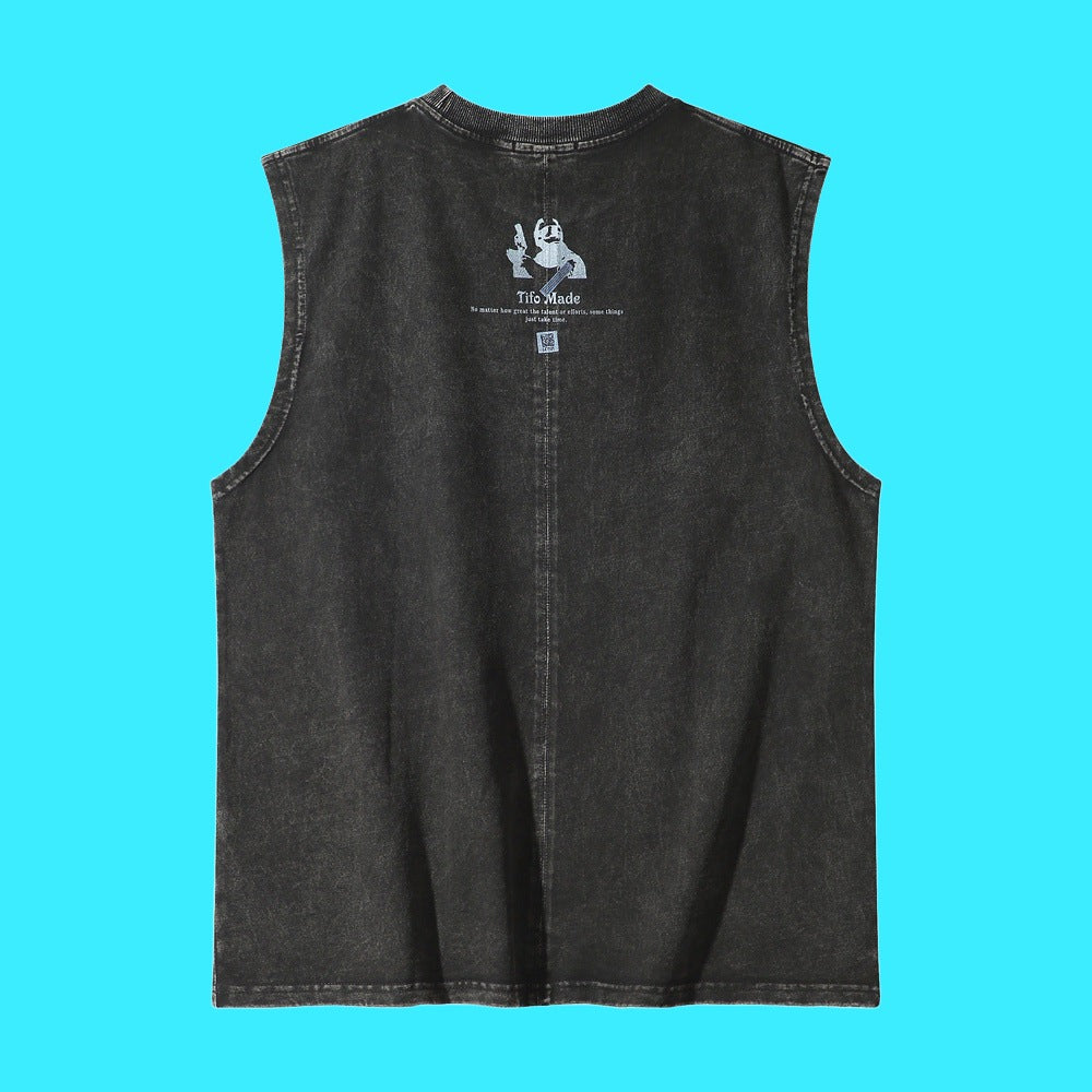 Suicide Boys Printed Oversized Vest backside