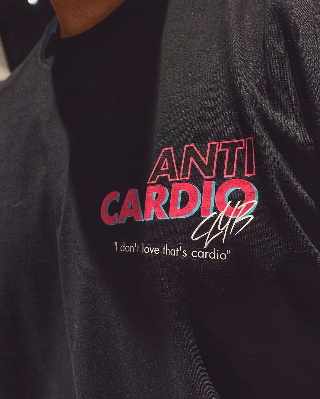 Men's Anti Cardio Club Oversized T-Shirt frontside print 