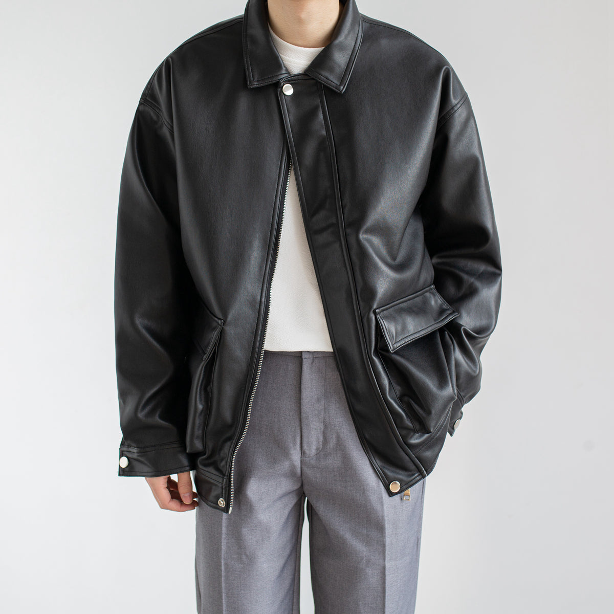 Men's Chic Leather Trendy Jacket  