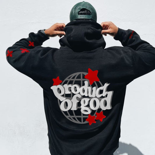 Product of God Printed Hoodie for Mens