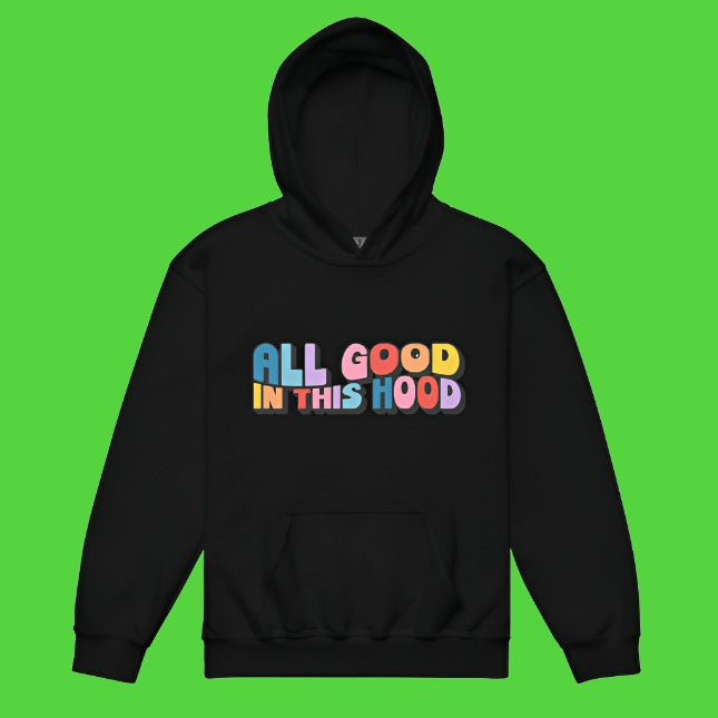 All Good in this Hood Printed Oversized Hoodie for Mens