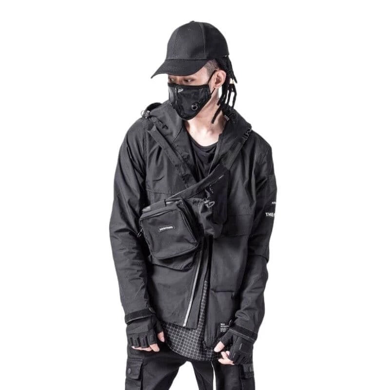Multifunctional Black Casual Jacket frontside 1