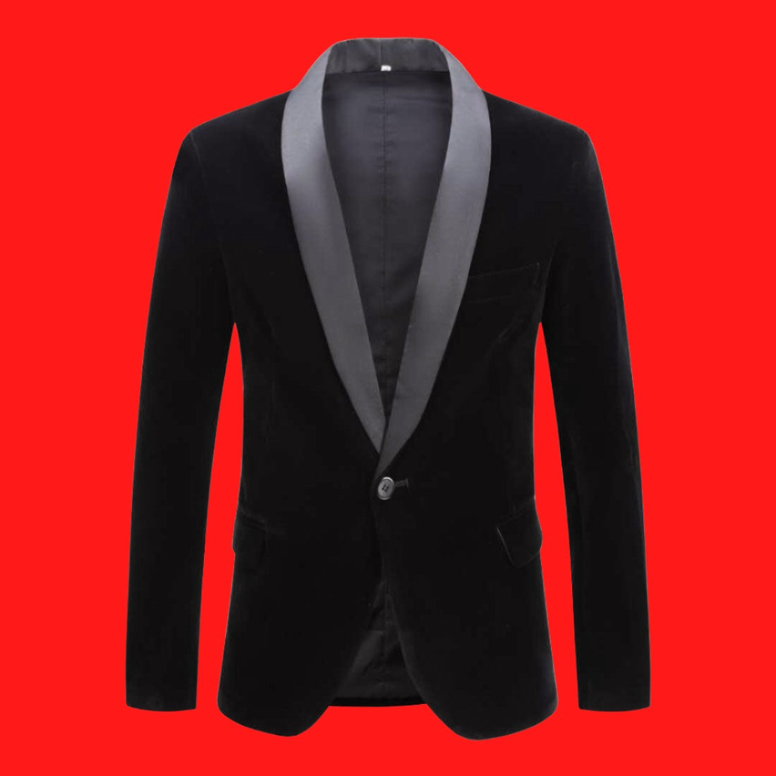 Men's Classic Velvet Blazer Jacket frontside 