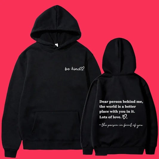 Be Kind Printed Oversized Hoodie for Mens [black hoodie mens, custom hoodies, hoodies black friday and essential black hoodies]