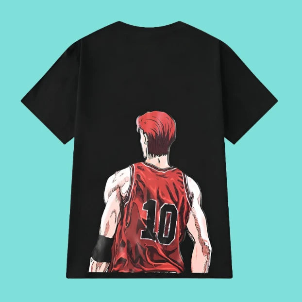 Hong Kong Style Basketball Printed Oversized T-Shirt [black graphic tees, custom t shirts, graphic tees, custom tee shirts, t shirt outlet and oversized t shirt] backside