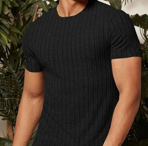 Regular Fit Rib-Knit T-Shirt frontside