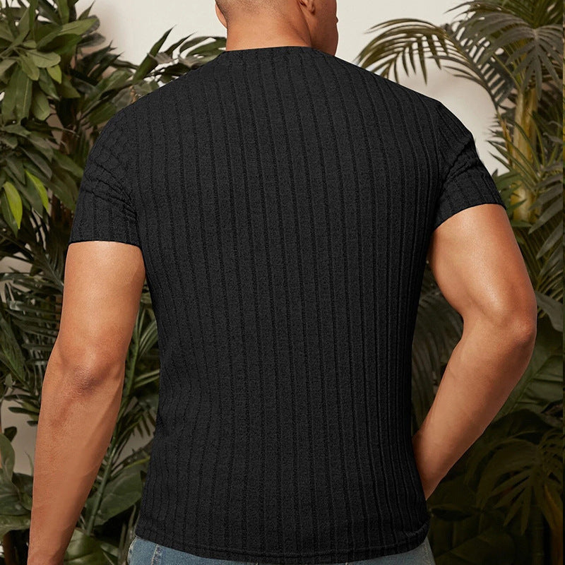 Regular Fit Rib-Knit T-Shirt backside