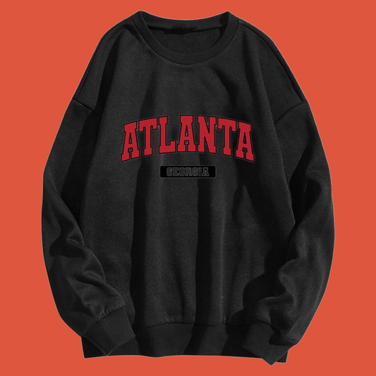 Atlanta Georgia Printed Oversized Sweatshirt