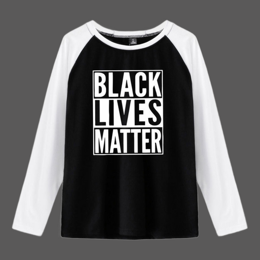 Black Lives Matter Printed Long Sleeves T-Shirt
