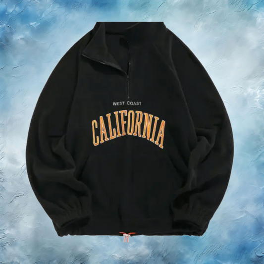 California Printed High Neck Sweatshirt