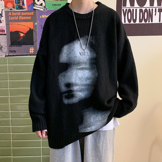 Lady Face Printed Oversized Sweatshirt frontside 1