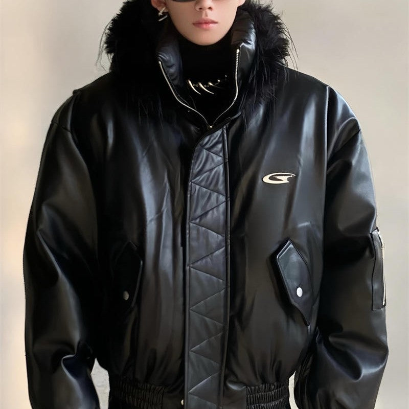 Double Layered Korean Style Warm Jacket frontside closeup
