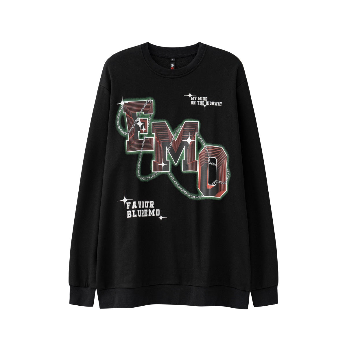 EMO Printed Oversized Sweatshirt