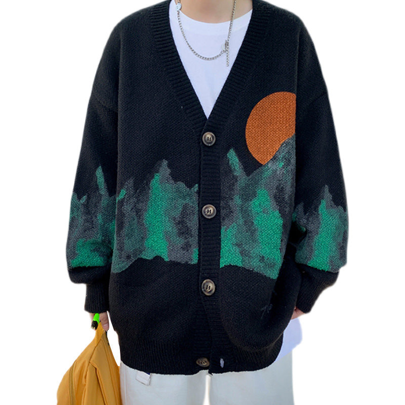 Men's Trendy Knitted Oversized Jacket frontside 2