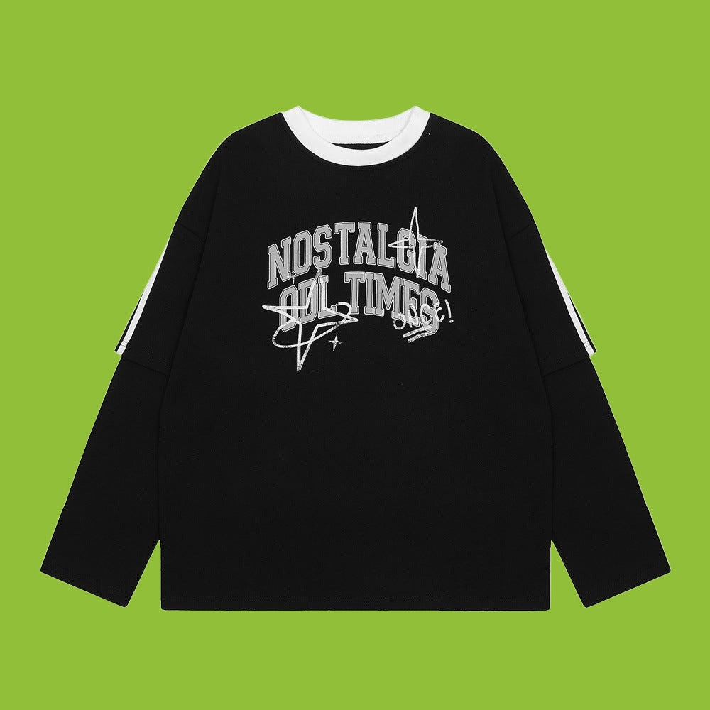 Men's Nostalgia Printed Oversized Sweatshirt