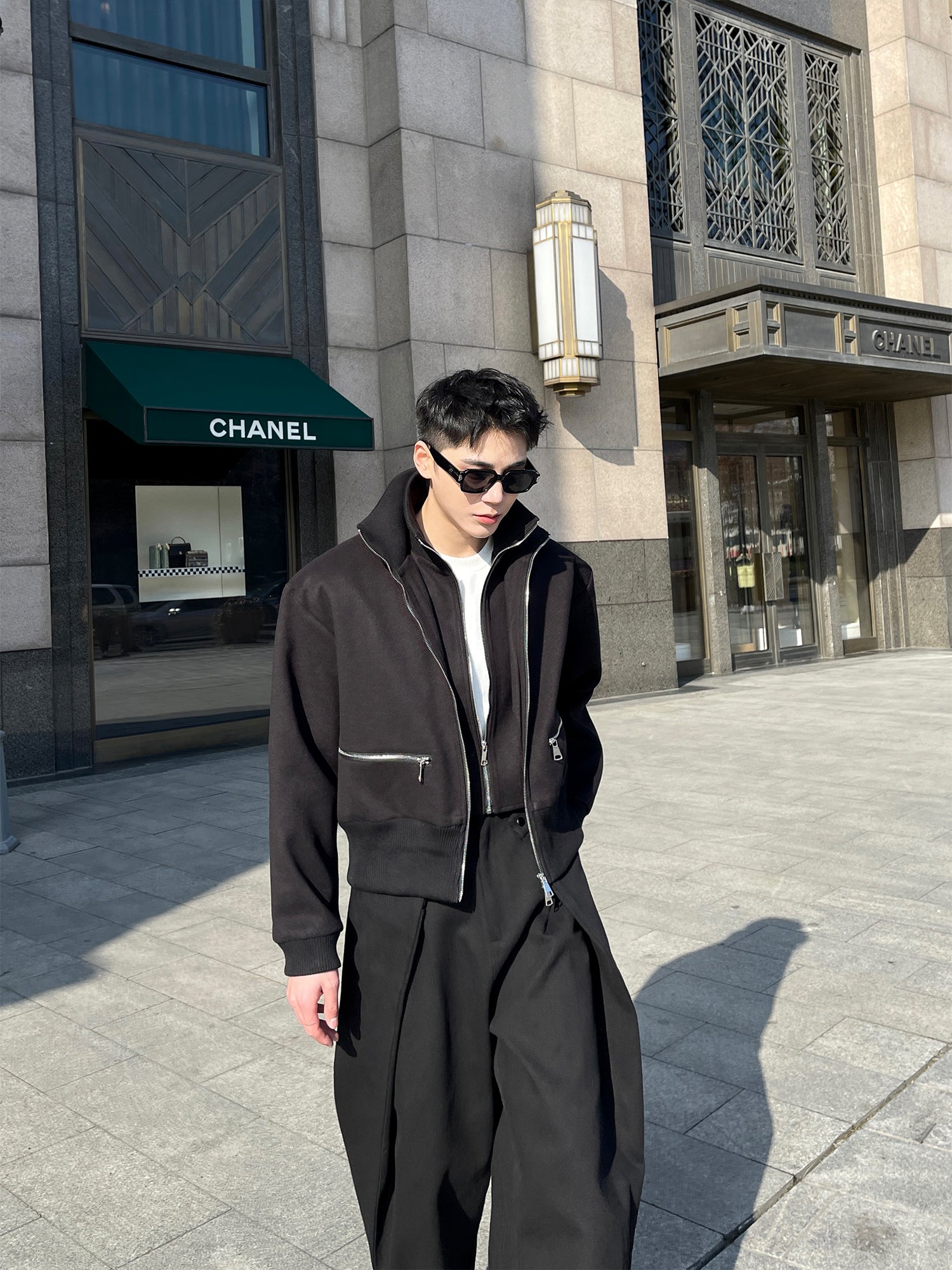 Korean Vibes Casual Zipper Jacket for Men's frontside 3