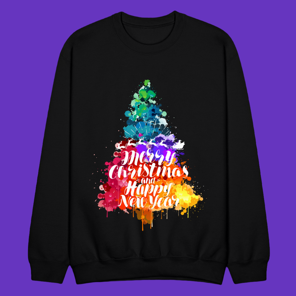 Merry Christmas Printed Oversized Sweatshirt frontside 1